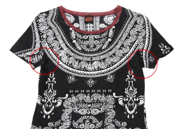 Jean Paul GAULTIER Mesh Trim Botanical Print T-Shirt K-174021_003