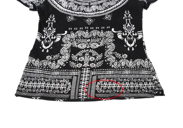 Jean Paul GAULTIER Mesh Trim Botanical Print T-Shirt K-174021_008