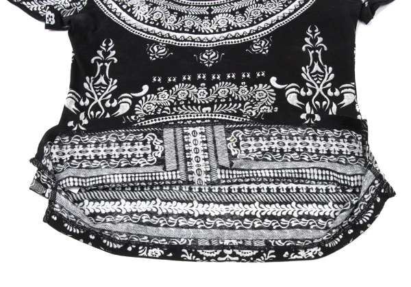 Jean Paul GAULTIER Mesh Trim Botanical Print T-Shirt K-174021_010