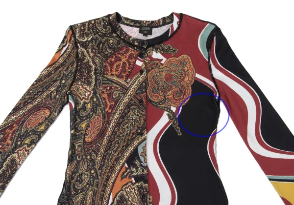 Jean Paul GAULTIER FEMME Rayon Nylon Printed Stretch Cardigan K-174022_003