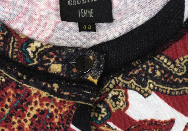 Jean Paul GAULTIER FEMME Rayon Nylon Printed Stretch Cardigan K-174022_006