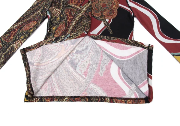 Jean Paul GAULTIER FEMME Rayon Nylon Printed Stretch Cardigan K-174022_011