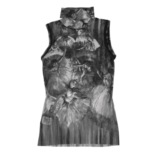 Jean Paul GAULTIER FEMME Ballerina Print Mesh Turtleneck Sleeveless Top K-174023_002