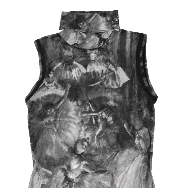 Jean Paul GAULTIER FEMME Ballerina Print Mesh Turtleneck Sleeveless Top K-174023_003