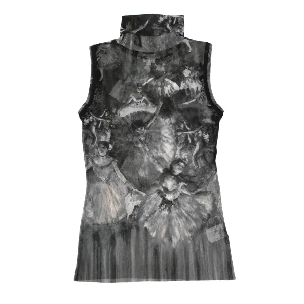 Jean Paul GAULTIER FEMME Ballerina Print Mesh Turtleneck Sleeveless Top K-174023_011