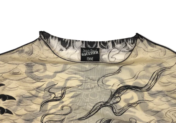 Jean Paul GAULTIER FEMME Dragon Drawing Print Tops K-174024_004