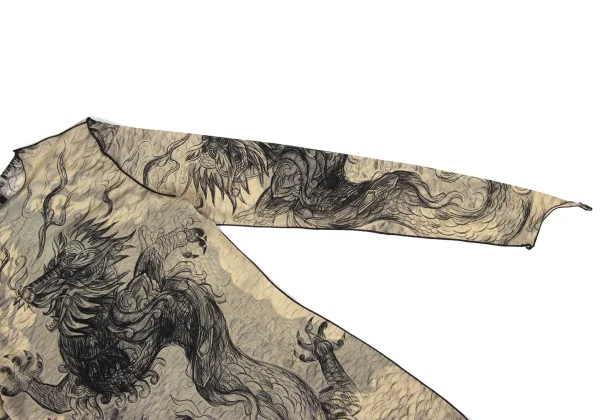 Jean Paul GAULTIER FEMME Dragon Drawing Print Tops K-174024_006