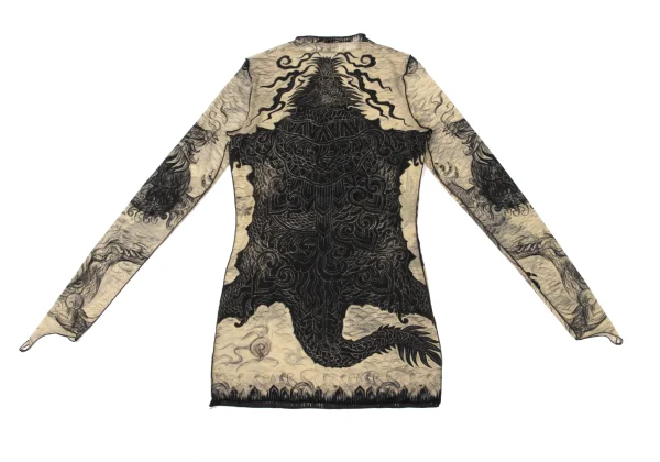 Jean Paul GAULTIER FEMME Dragon Drawing Print Tops K-174024_012