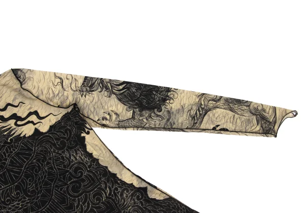 Jean Paul GAULTIER FEMME Dragon Drawing Print Tops K-174024_016