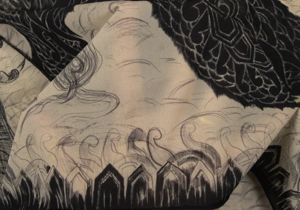 Jean Paul GAULTIER FEMME Dragon Drawing Print Tops K-174024_017