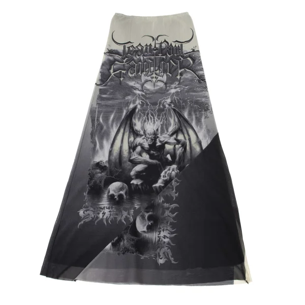 Jean Paul GAULTIER FEMME Gargoyle Print Mesh Skirt K-174025_002