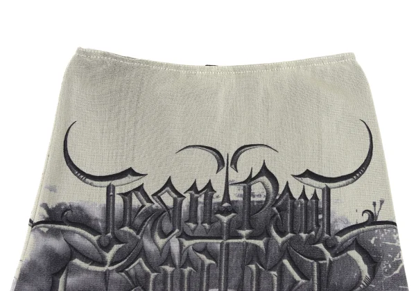 Jean Paul GAULTIER FEMME Gargoyle Print Mesh Skirt K-174025_004