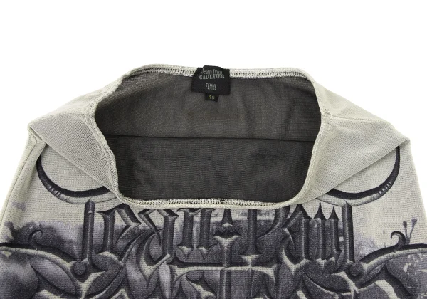 Jean Paul GAULTIER FEMME Gargoyle Print Mesh Skirt K-174025_005