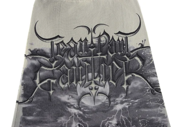 Jean Paul GAULTIER FEMME Gargoyle Print Mesh Skirt K-174025_006