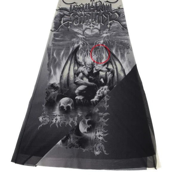 Jean Paul GAULTIER FEMME Gargoyle Print Mesh Skirt K-174025_007