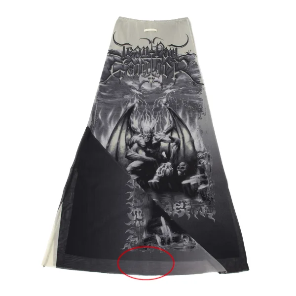 Jean Paul GAULTIER FEMME Gargoyle Print Mesh Skirt K-174025_013