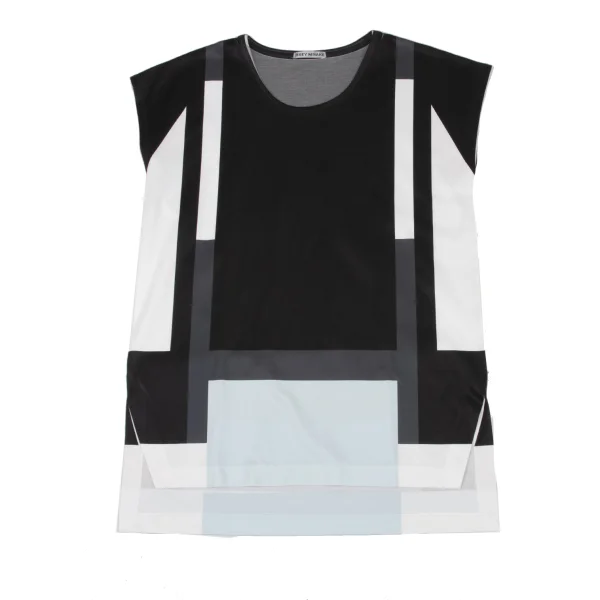 ISSEY MIYAKE Panel Printed Square Top K-174026_002