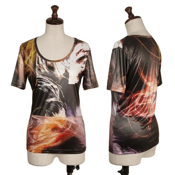 ISSEY MIYAKE Graphic Print Poly T-Shirt Multi-Color 2 K-174027_001