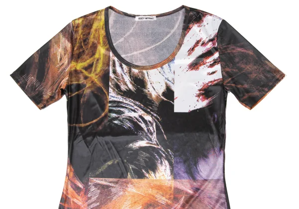 ISSEY MIYAKE Graphic Print Poly T-Shirt K-174027_003