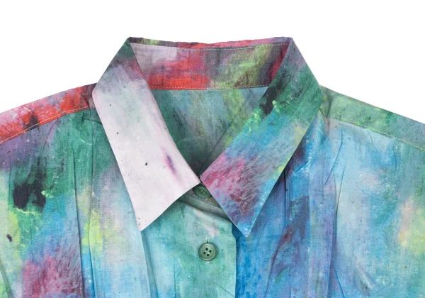 ISSEY MIYAKE WHITE LABEL Colorful Pleated Short Sleeve Shirt K-174028_004