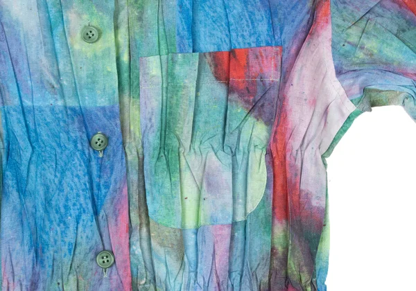 ISSEY MIYAKE WHITE LABEL Colorful Pleated Short Sleeve Shirt K-174028_006