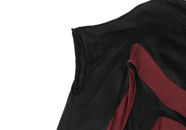 ISSEY MIYAKE Bicolor Switching Design Drape Knit Top K-174031_006