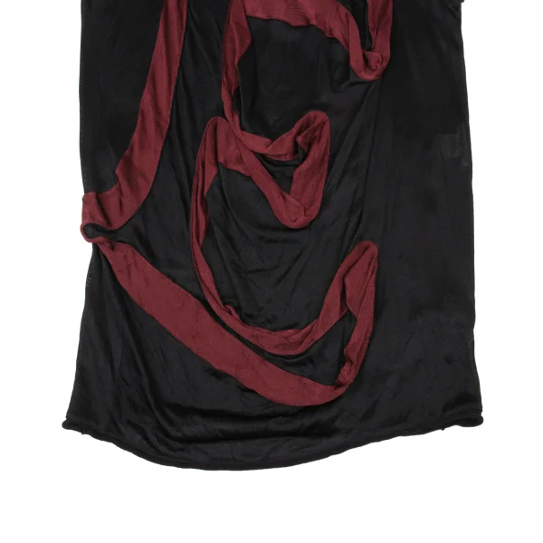 ISSEY MIYAKE Bicolor Switching Design Drape Knit Top K-174031_007