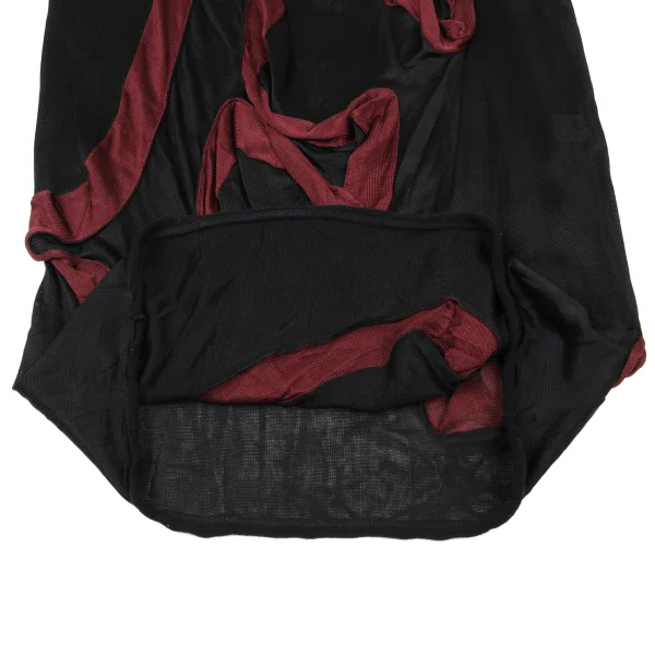 ISSEY MIYAKE Bicolor Switching Design Drape Knit Top K-174031_008
