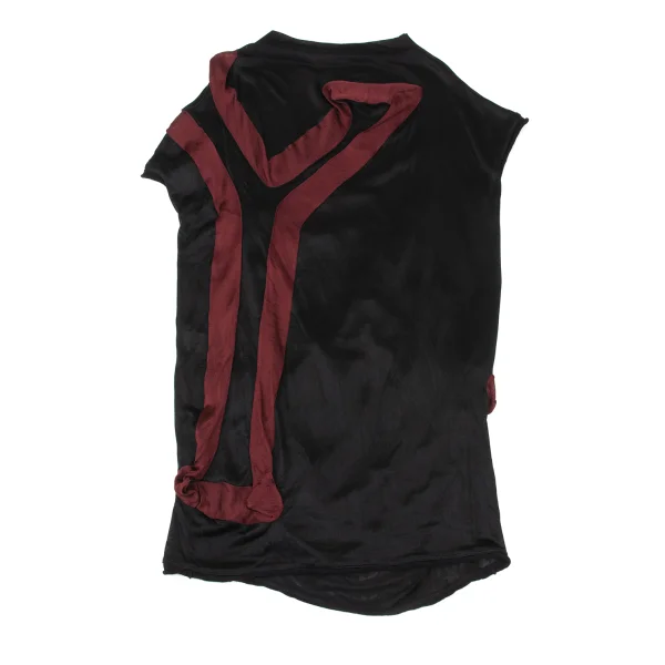 ISSEY MIYAKE Bicolor Switching Design Drape Knit Top K-174031_009