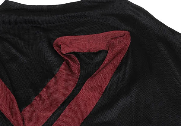 ISSEY MIYAKE Bicolor Switching Design Drape Knit Top K-174031_010