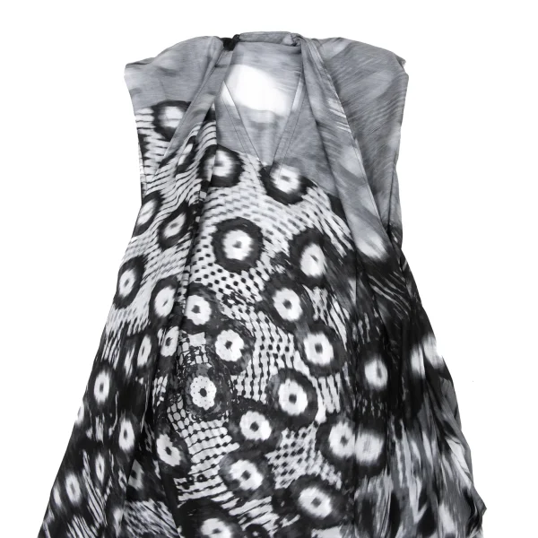 ISSEY MIYAKE Blurred Graphic Print V-Neck Tunic K-174032_003