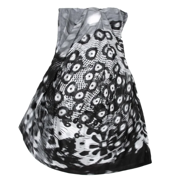 ISSEY MIYAKE Blurred Graphic Print V-Neck Tunic K-174032_008