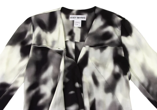 ISSEY MIYAKE Tencell Printed Wrap Jacket K-174033_003