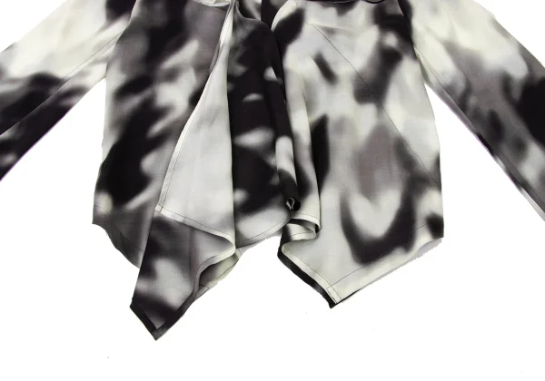 ISSEY MIYAKE Tencell Printed Wrap Jacket K-174033_008