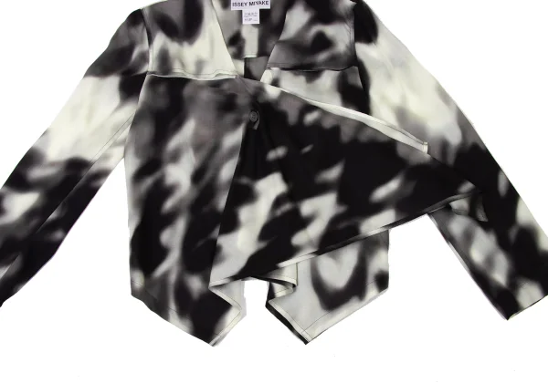 ISSEY MIYAKE Tencell Printed Wrap Jacket K-174033_009
