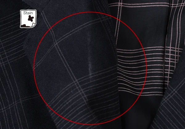 ISSEY MIYAKE Cotton Gather Patch Check Jacket K-174034_004