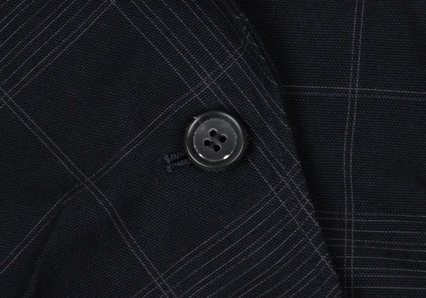 ISSEY MIYAKE Cotton Gather Patch Check Jacket K-174034_007