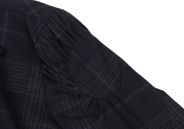 ISSEY MIYAKE Cotton Gather Patch Check Jacket K-174034_009