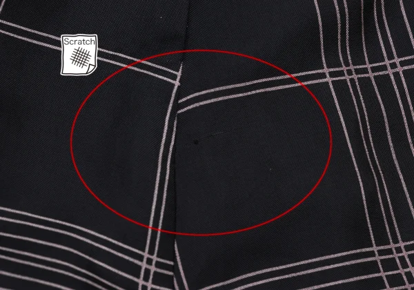 ISSEY MIYAKE Cotton Gather Patch Check Jacket K-174034_015