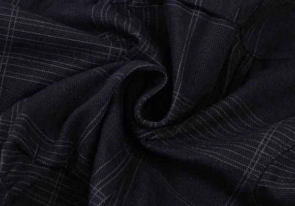 ISSEY MIYAKE Cotton Gather Patch Check Jacket K-174034_018