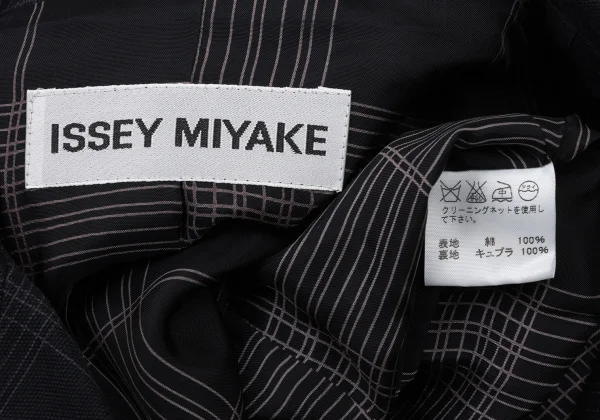 ISSEY MIYAKE Cotton Gather Patch Check Jacket K-174034_020