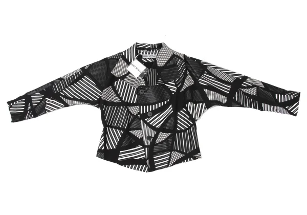 ISSEY MIYAKE Striped Polyurethane Print Jacket K-174036_002