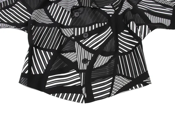 ISSEY MIYAKE Striped Polyurethane Print Jacket K-174036_008