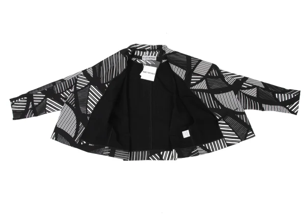 ISSEY MIYAKE Striped Polyurethane Print Jacket K-174036_009