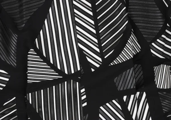 ISSEY MIYAKE Striped Polyurethane Print Jacket K-174036_011