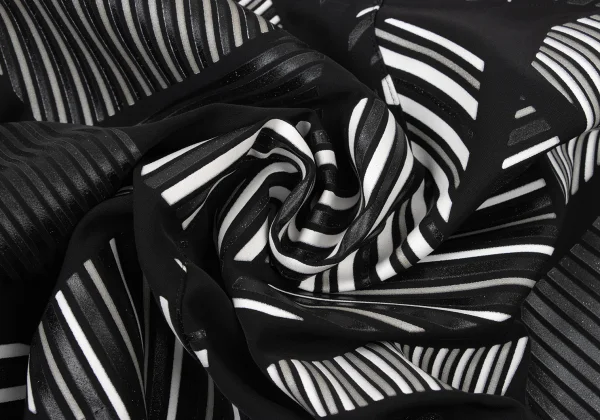 ISSEY MIYAKE Striped Polyurethane Print Jacket K-174036_012