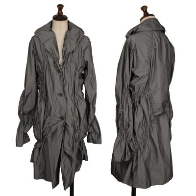 ISSEY MIYAKE Shirring Design Long Jacket