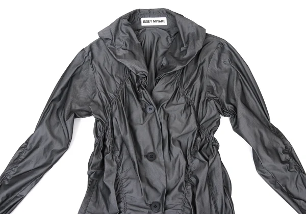 ISSEY MIYAKE Shirring Design Long Jacket K-174037_003