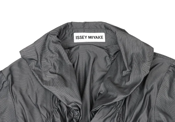 ISSEY MIYAKE Shirring Design Long Jacket K-174037_004