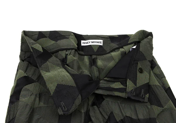ISSEY MIYAKE Nylon Poly Geometric Jacquard Pants K-174041_004